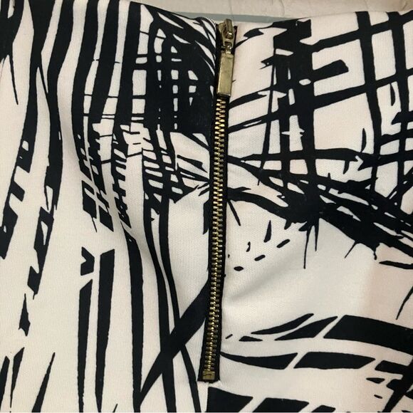 Vintage db Established 1962 Black White Palm Print Stretch Pencil Skirt Sz M - Picture 7 of 11